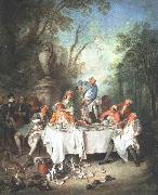 Nicolas Lancret Luncheon Party Sweden oil painting reproduction
